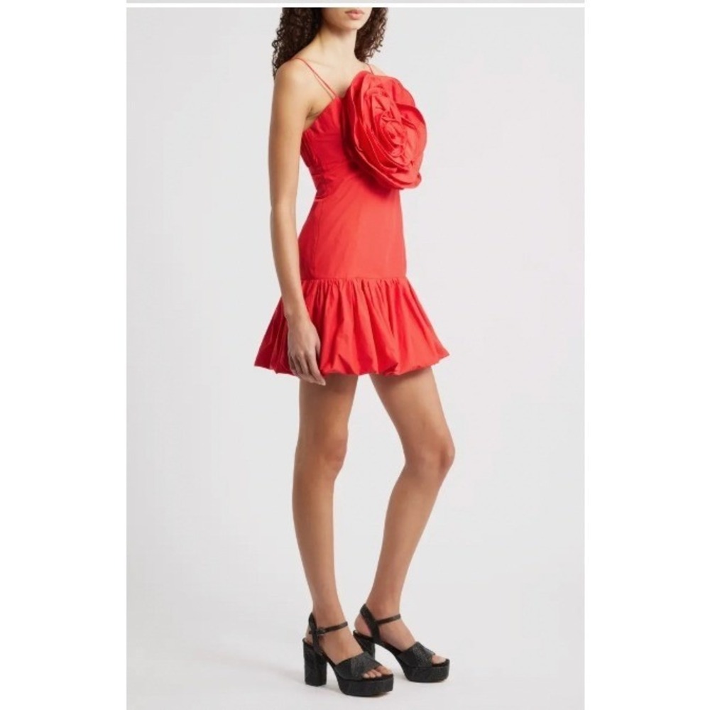 Farm Rio Red Balloon 3D Floral Mini Dress | Size M - Picture 10 of 12